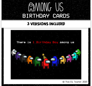 printable among us birthday card