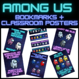 Among Us Bookmarks & Reading, Math, and Inspirational Clas