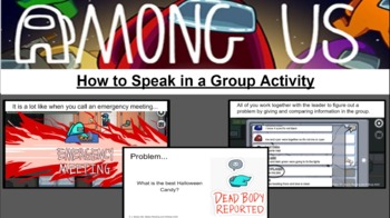 Preview of Among Us: How to Speak in a Group Slides / Group Activity