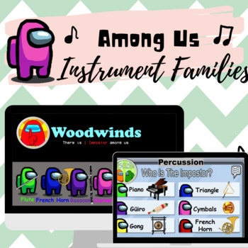 Preview of Among Us Music Activity (Instrument Families)