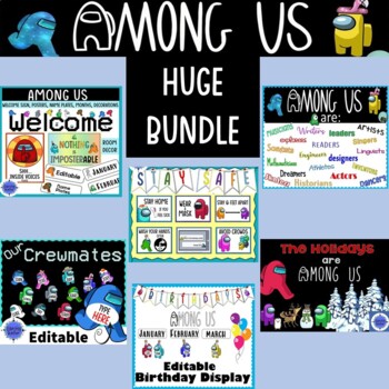 Preview of Among Us Posters Bulletin Boards and Decor Bundle  SAVE BIG