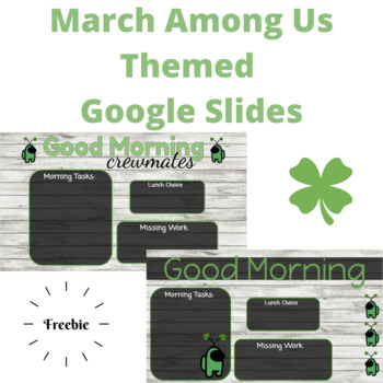 Preview of Among Us Themed March Morning Slides