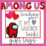 Among Us Valentine's Day Card Gift Tags from Teacher Set 2