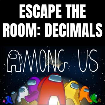 Preview of Among Us Virtual Escape the Room: Converting Fractions to Decimals