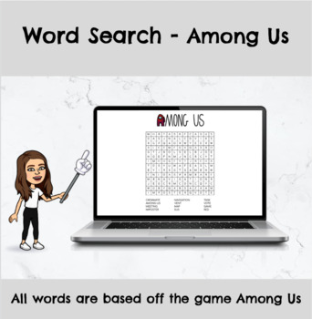 among us word search by coloring in the world tpt