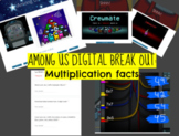 Among Us multiplication facts digital breakout room