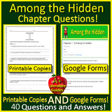 Among the Hidden Chapter Questions - Printable Copies and 