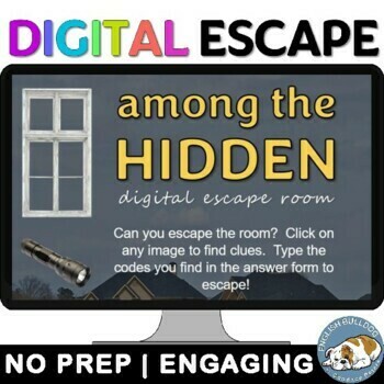 Preview of Among the Hidden Digital Escape Room Review Game Activity