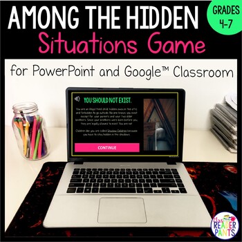 Preview of Among the Hidden Game - Interactive and Self Directed - Middle School Library