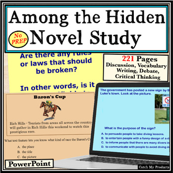 Preview of Among the Hidden Novel Study
