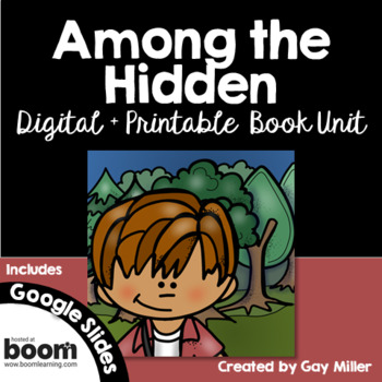 Preview of Among the Hidden Novel Study Digital + Printable Book Unit: activities & quizzes