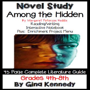 Preview of Among the Hidden Novel Study & Enrichment Project Menu; Plus Digital Option