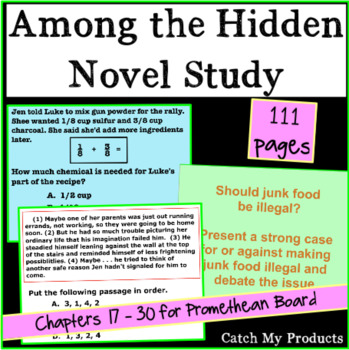 Preview of Among the Hidden Novel Study for Promethean Board Part 2