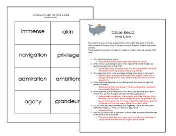 grade worksheets vocabulary 3 Reading  by (Close Amos Second & read) Plans Boris Lesson