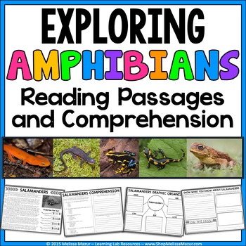 Preview of Amphibians - Animal Reading Passages and Comprehension Worksheets