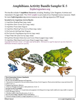 Preview of Amphibians FREE Activity Bundle - Sampling