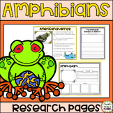 Amphibians Research:  Informational Reading and Writing Pages