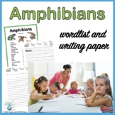 Amphibians Wordlist and Writing Papers