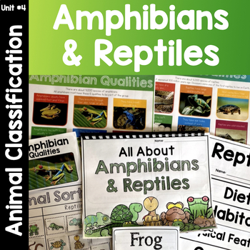Preview of Amphibians and Reptiles - Animal Classification Science and Writing