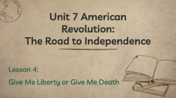 Preview of Amplify CKLA 4th Grade, Unit 7 American Revolution, Lesson 4