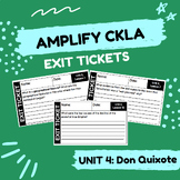 Amplify CKLA - 5th Grade - Unit 4: Don Quixote Exit Tickets