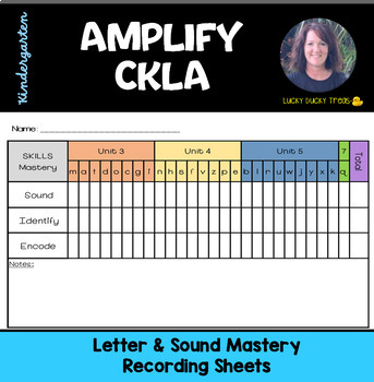 Preview of Amplify CKLA - Kindergarten Letter & Sound Mastery