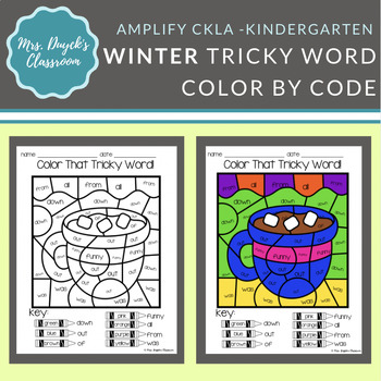 Preview of Amplify CKLA ~WINTER~ Kindergarten 'Color That Tricky Word!'