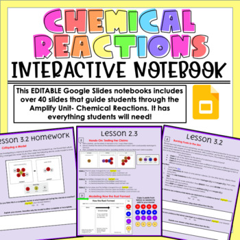 Preview of Amplify Chemical Reactions Digital Interactive Notebook