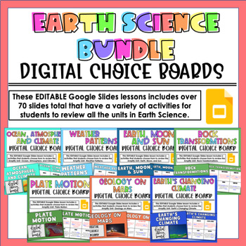 Preview of Amplify Earth Science Digital Choice Boards Bundle