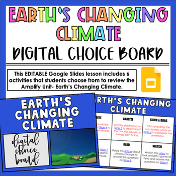 Preview of Amplify Earth's Changing Climate Digital Choice Board