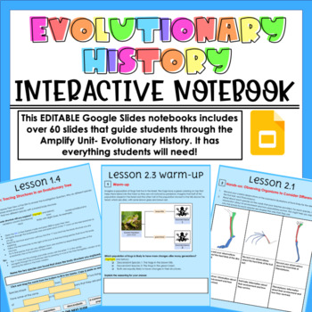 Preview of Amplify Evolutionary History Digital Interactive Notebook