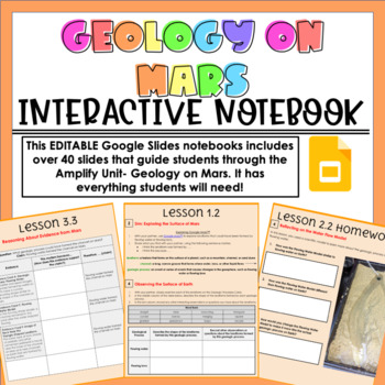 Preview of Amplify Geology on Mars Interactive Notebook