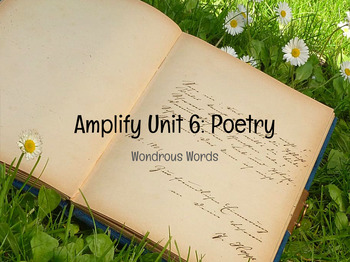 Preview of Amplify Poetry: Wondrous Words (Lessons 1-15)