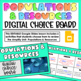 Amplify Populations & Resources Digital Choice Board