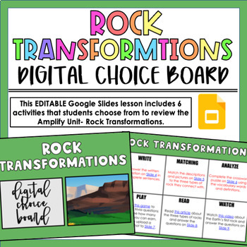 Preview of Amplify Rock Transformations Digital Choice Board
