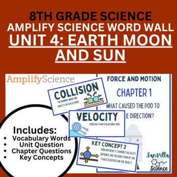 Amplify Science: Unit 4 Earth Moon and Sun Focus Wall by Sanvilla Science