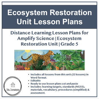 Preview of Amplify Science | Ecosystem Restoration Unit Lesson Plans