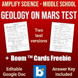 Amplify Science Geology on Mars Unit Test/Assessment + Fre