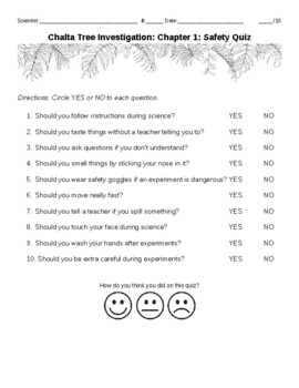 Preview of Amplify Science Grade 2 Unit 1 Chalta Tree Assessments