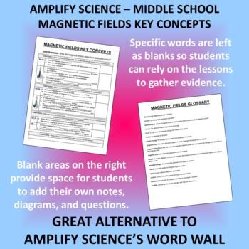 Preview of Amplify Science Magnetic Fields Key Concepts Notes
