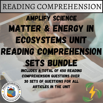 Preview of Amplify Science- Matter & Energy in Eco. All Articles Reading Comp. Sets Bundle