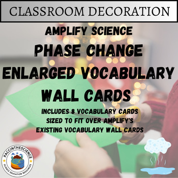 Preview of Amplify Science- Phase Change Vocabulary Wall Cards Enlarged for Better Access