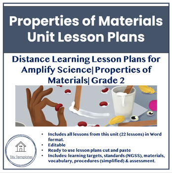 Preview of Amplify Science | Properties of Materials Unit Lesson Plans