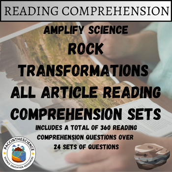 Preview of Amplify Science- Rock Transformations All Articles Reading Comp. Sets Bundle