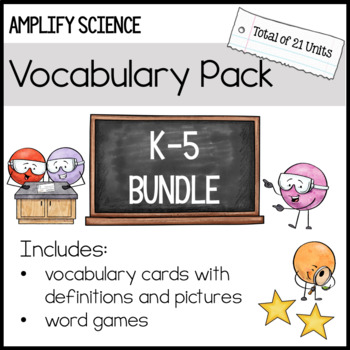 Preview of Amplify Science Vocabulary Pack Grades K-5