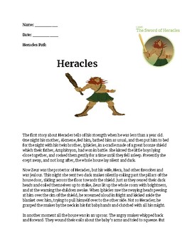 Preview of Amplify- The Greeks- The Hero Tournament Close Reading/Writing Activity