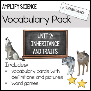 Preview of Third Grade: Amplify Science Vocabulary Pack UNIT 2