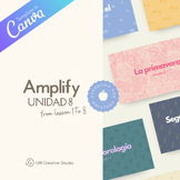 Amplify Unidad 8, U8 Bundle from 1-8 Canva Presentation in