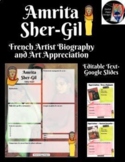 Amrita Sher-Gil French Art Activities, Google Slides (Edit