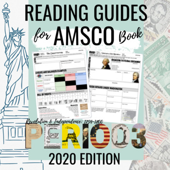 Preview of Amsco 2020 Guided Reading | APUSH Period 3: Revolution 1754 - 1800